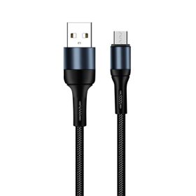   COLORWAY Kábel, USB CW-CBUM045-BK, MicroUSB (nylon) 2,4A 1M fekete