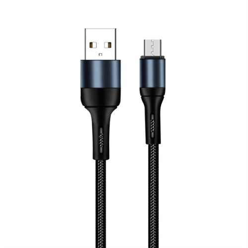 COLORWAY Kábel, USB CW-CBUM045-BK, MicroUSB (nylon) 2,4A 1M fekete