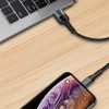 COLORWAY Kábel, USB CW-CBUM045-BK, MicroUSB (nylon) 2,4A 1M fekete