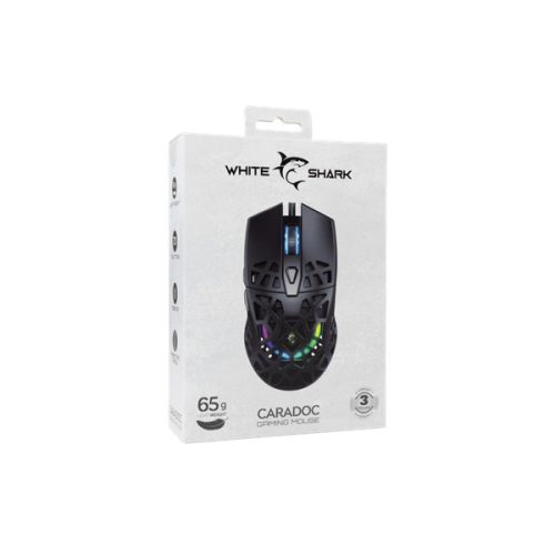 WHITE SHARK GM-5018B CARADOC-B 7D / 7200 dpi fekete RGB gamer egér