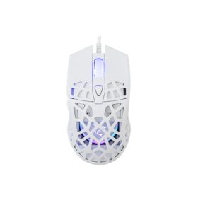   WHITE SHARK GM-5018W CARADOC-B 7D / 7200 dpi fehér RGB gamer egér