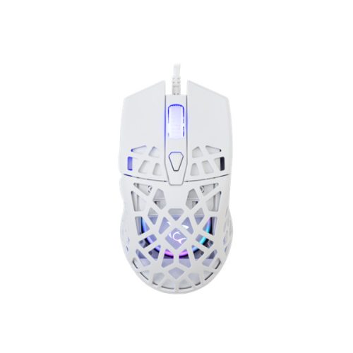 WHITE SHARK GM-5018W CARADOC-B 7D / 7200 dpi fehér RGB gamer egér