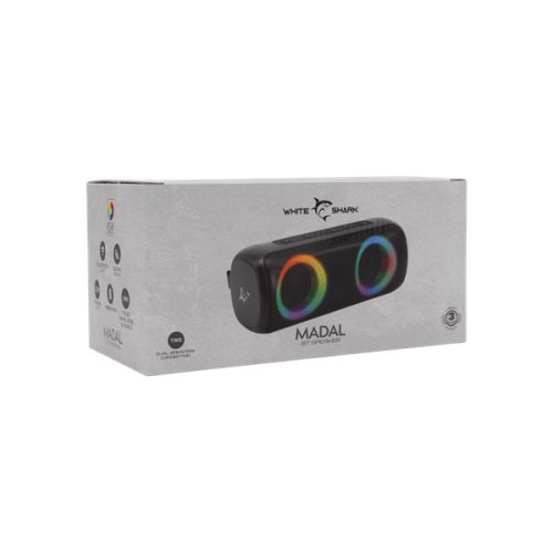 WHITE SHARK GBT-876 MADAL BLUETOOTH HANGSZÓRÓ 2X10W, TWS, fekete