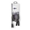 Nedis COTH15210GY15 félprofi XLR audio kábel, 2x XLR 3 tűs dugó - 2x RCA dugó, 1,5m