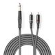 Nedis COTH23300GY15 félprofi XLR audio kábel, 6,35mm sztereo jack dugó - 2x RCA dugó, 1,5m