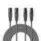 Nedis COTH15030GY15 félprofi XLR audio kábel, 2 x XLR 3p dugó - 2 x XLR 3p aljzat, 1.5m, rugalmas