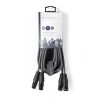 Nedis COTH15030GY30 félprofi XLR audio kábel, 2 x XLR 3p dugó - 2 x XLR 3p aljzat, 3m, rugalmas
