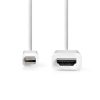 Nedis CCGL37600WT20 mini Displayport1.2 kábel, mini Display port dugó - HDMI dugó, 1080p, 2m
