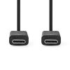 Nedis CCGL64750BK10 USB C - USB-C kábel, USB3.2 Gen 2, 240W, 20 Gbps, 1m, (USB3.1, USB3.0, USB2.0)