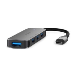   Nedis CCGB64220GY01 4 portos USB-C hub, USB-C dugó (USB C) to 4x USB A 3.2 Gen1