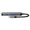 Nedis CCGB64220GY01 4 portos USB-C hub, USB-C dugó (USB C) to 4x USB A 3.2 Gen1