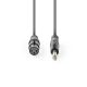 Nedis COTH15120GY15 félprofi audio kábel, 6,35mm mono jack dugó - 3p XLR aljzat, hossz 1,5m, rugalmas