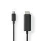 Nedis CCGL64655BK20 USB C (USB-C) - HDMI kábel, USB 3.2 Gen 1, 4K@60Hz, hossz 2m