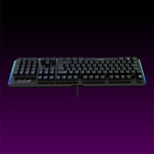 AVAX Vezetékes Billentyűzet FS01 USB, Fekete, Mechanikus, Brown Switch, HUN