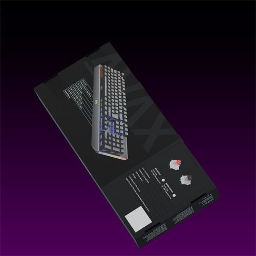 AVAX Vezetékes Billentyűzet FS01 USB, Fekete, Mechanikus, Brown Switch, HUN